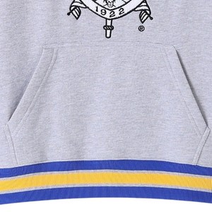 Sudadera con Escudo de Chenilla Sigma Gamma Rho para Mujer, Azul Grisáceo, Cuello Redondo, con Bolsillo, Estilo Casual - Product Image 6