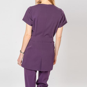 Túnica suave y elástica para mujer, uniforme de spa, salón de belleza, esteticista, masajista, uniforme de enfermera, ropa de trabajo con logo. - Product Image 6