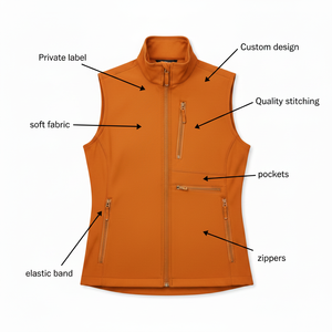 Gilet de golf softshell léger, imperméable, à séchage rapide, coupe-vent, sans manches, avec poches, pour homme et femme - Product Image 6