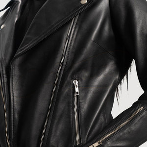 Premium Women Black Real Leather Biker <b>Jacket</b> Classic Slim Fit Soft <b>Sheepskin</b> Moto <b>Jacket</b> Fashion Biker Coat - Product Image 6