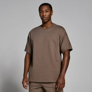 T-shirt anti-rides d'été à manches courtes, couleur unie, épaules tombantes, en coton respirant, confortable et à séchage rapide, vente en gros - Product Image 1