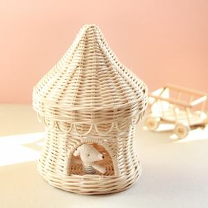 Jouet artisanal en rotin et osier miniature, maison de cirque pour enfants, activités de loisirs, vente en gros, prix bon marché - Product Image 4