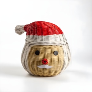 Cesta navideña de Papá Noel, cestas de ratán hechas a mano, organizadores de almacenamiento, precio de fabricante - Product Image 1