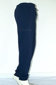 Pantalon de survêtement bleu marine pour femme, coupe droite, coton et polyester, motif uni, taille haute élastique, style cargo, streetwear, hiver, ODM - Product Image 3
