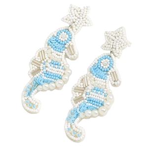 Pendientes de botón unisex con letras de cuentas de cristal hechas a mano, multicolor, con diseño de pavo real, novedades, rosa, clásicos, para profesores, para boda - Product Image 5