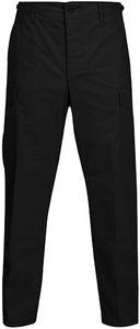 Pantalon cargo décontracté d'été pour homme, plusieurs poches, logo personnalisé, devant uni, coupe ample, jambe droite, tissu 100% coton pour homme - Product Image 3