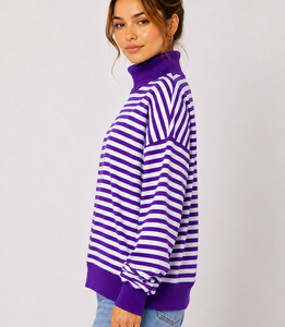 Sweat-shirt à col montant en molleton 100 % coton pour femme, prix abordable, logo imprimé sur le devant, service OEM, décontracté, hiver - Product Image 4