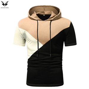Trendy Product New Style Winter Fashion <b>Men</b> <b>Hoodie</b>, High Quality Custom Patched Drawstring Half <b>Sleeve</b> <b>Hoodie</b> For <b>Men</b> - Product Image 4