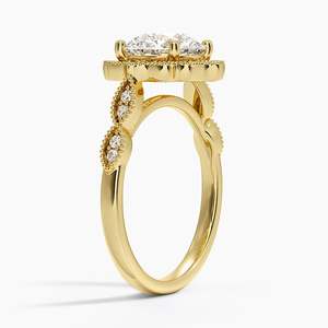 Elegant Halo <b>Diamond</b> <b>Ring</b> Crafted in Solid 14K Rose Gold with a Timeless Halo Design - Product Image 4