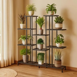 Support de Jardinière Surélevée en Métal Commercial, Cadre en Acier, Support de Plante d'Extérieur pour Patio, Balcon, Jardin - Product Image 5