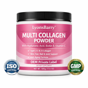 ผงคอลลาเจนหลายชนิดผสมกรดไฮยาลูโรนิก ไบโอติน วิตามินซี รับผลิตแบบ OEM แบรนด์ส่วนตัว ผ่านการรับรองมาตรฐาน GMP - Product Image 1