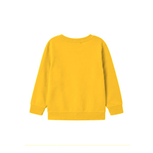 Sweat-shirt jaune en velours à col rond, imprimé, en coton épais, coupe-vent, écologique, à manches lanternes, pour femme, décontracté, basique, hiver - Product Image 2