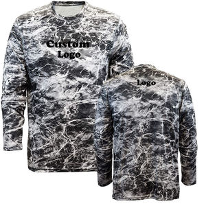 Chemise à manches longues imprimée Marlin, protection solaire UPF 50, anti-UV, polyester, pull-over, chemise de pêche personnalisée pour homme - Product Image 2