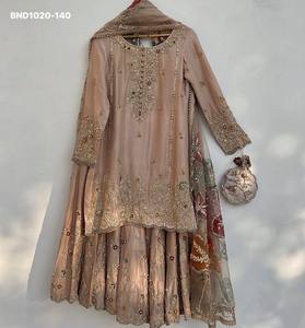 Proveedor de la India de conjuntos de lehenga, kurti de manga larga y dupatta, de diseño elegante, en tela chinon con bordado de lentejuelas, listos para usar. - Product Image 2