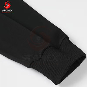 Men Solid Eco-Friendly Long Sleeve Jacket & Trouser Stand Collar <b>Tracksuit</b> Drawstring Casual wear Two Piece Outfit OEM Services - Product Image 4