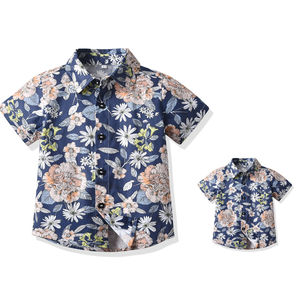 Camisa Floral de Verano Unisex a la Moda para Todas las Edades, Estilo Hawaiano con Cuello Camisero, Multicolor, Mangas Cortas, Alta Calidad - Product Image 4