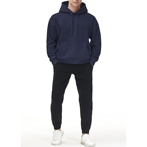 Hoodies imprimés, effet délavé, en coton épais, molleton français, coupe oversize pour hommes - Product Image 3