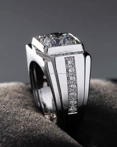 IGI/GIA Lab Grown Cut Diamond Vintage 14K Anillo de boda/compromiso amarillo Unisex Oro blanco fino para fiesta de aniversario-Worthy - Product Image 2