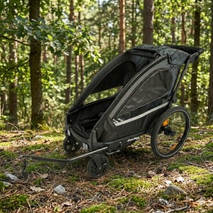KS-200 Aluminum Alloy Single Seat Bike <b>Trailer</b> with Independent Suspension 3 in 1 Jogger Stroller for Child Lightweight Design - Product Image 4