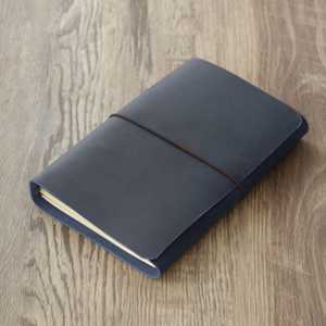 Housse de protection pliable en cuir véritable de luxe pour carnet, organiseur de journal, support rechargeable pour professionnels NBC-0005 - Product Image 2