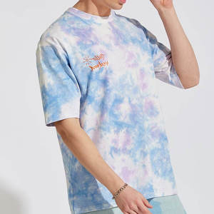 Camiseta de Hombre con Estampado Tie Dye, Manga Corta, Algodón, Estilo Casual Urbano, Corte Regular, Ropa de Verano - Product Image 6