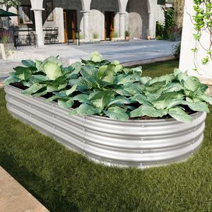 Kit de Jardinière Surélevée Robuste Galvanisée 6x3x1 pieds pour Légumes, Fleurs et Herbes d'Extérieur - Fournitures de Jardinage - Product Image 3