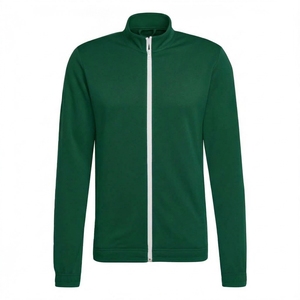 Veste de survêtement rouge pour homme à col montant et fermeture éclair intégrale, décontractée, respirante, en polyester, pour l'automne, coupe classique, couleur unie - Product Image 3