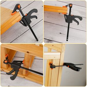 2 Abrazaderas de Sujeción Rápida con Trinquete para Carpintería, Bricolaje, Trabajos en Madera, Abrazadera Tipo F - Product Image 4
