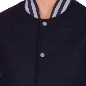 New Crop Women Wool Varsity Jackets Custom Logo Applique Letters Patches Casual Buttoned up Women's Varsity Jacket - Product Image 5