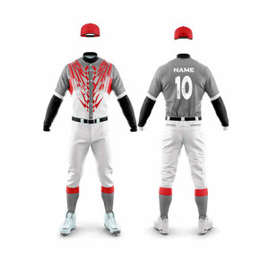 Men's Baseball Uniform Set Gray Orange Solid Screen Printed Polyester Short Sleeve V-neck Jersey Pants Elastic Waist Regular Fit - Product Image 5