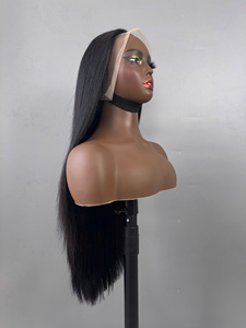 Peluca de 24 pulgadas! Peluca frontal de encaje de alta calidad 13*4 con parte trasera tejida, 100% cabello humano virgen, topper frontal de encaje negro - Product Image 4