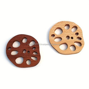 लकड़ी के कोस्टर लेजर कटिंग डिजाइन पारंपरिक भारतीय शादी की सजावट उपहार विचारों के लिए उपयुक्त हाथी रूपांक। - Product Image 2