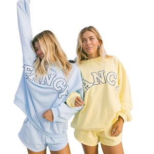 เสื้อสเวตเชิ้ตคอกลมโอเวอร์ไซส์ สีเทา ผ้าฝ้ายเฟรนช์เทอร์รี่ พิมพ์ลายตัวอักษร ยูนิเซ็กส์ สวมใส่สบายๆ สำหรับฤดูใบไม้ร่วง ทรงปกติ ผ้าถัก - Product Image 6