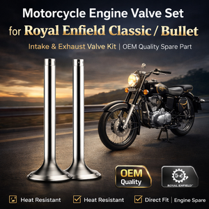 Kit de soupapes de moteur de moto pour Royal Enfield Classic / Bullet |   Kit de soupapes d'admission et d'échappement |   Pièce de rechange de qualité OEM - Product Image 3