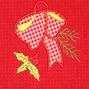 Nouvelle serviette de cuisine de Noël au design tendance en rouge, magnifique broderie, serviette de cuisine pour Noël. - Product Image 4