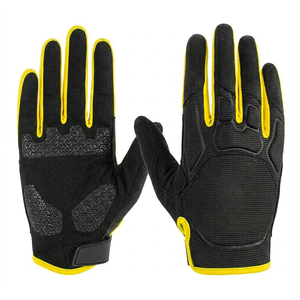 ถุงมือปั่นจักรยานแบบเต็มนิ้วสำหรับกิจกรรมกลางแจ้ง ปิดด้วยแถบตีนตุ๊กแก ผลิตจากโพลีเอไมด์และอีลาสเทน กันน้ำ ระบายอากาศได้ดี รองรับการใช้งานหน้าจอสัมผัส - Product Image 1