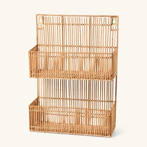 Lovely rattan bow book <b>shelf</b> children bookcase hand-weave wall rack <b>shelf</b> kid room accessory - Product Image 6