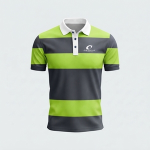 Polo à manches courtes pour homme, style streetwear, 100% polyester, prix bas, design tendance, nouvelle arrivée, respirant, séchage rapide - Product Image 3