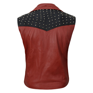 Spring and Summer <b>Black</b> Stand Collar Breathable Outdoor Leisure Motorcycle Men's Cowhide Jacket Zipper Leather <b>Vest</b> - Product Image 5
