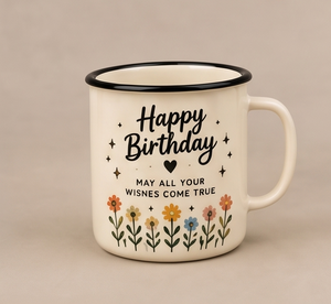 Special Birthday Gift <b>Iron</b> Enamelware Cup Floral Design Light Metal Drinkware Trade Supply Distribution Network Hub Source - Product Image 1