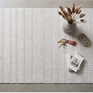 Tapis rectangulaire moderne à rayures, tissage plat en polypropylène, revêtement de sol décoratif pour salon, résistant aux taches, à poils fins - Product Image 5