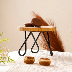 Terrazzo Cake <b>Stand</b> with Metal Legs – Modern Dessert Display <b>Stand</b> for <b>Cupcakes</b>, Pastries & Table Decor - Product Image 2