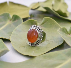 Maravilloso anillo de cornalina con plata 925, anillo artesanal, joyería de plata hecha a mano para ella. - Product Image 1