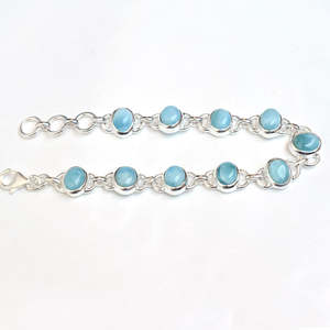 ซัพพลายเออร์ตอบสนองรวดเร็ว สร้อยข้อมือลาริมาร์แท้ เงินแท้ 925  โซ่เงินสเตอร์ลิง  หินสีน้ำเงินสไตล์โบโฮ  เครื่องประดับชายหาดสำหรับทุกเพศ  ของขวัญ - Product Image 3