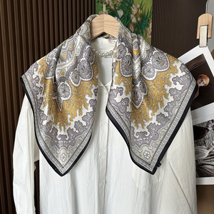 Custom Printed Satin <b>Scarf</b> Fabric for European Israel Island Private Label Branding Corporate Promotion Gifts OEM ODM - Product Image 2