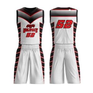 ชุดบาสเก็ตบอล ODM แบบสั่งทำ ผ้าโพลีเอสเตอร์ 100% ระบายอากาศได้ดี ป้องกันแบคทีเรีย ชุดกีฬาไซส์ใหญ่ ชุดบาสเก็ตบอลสำหรับทุกเพศ - Product Image 6