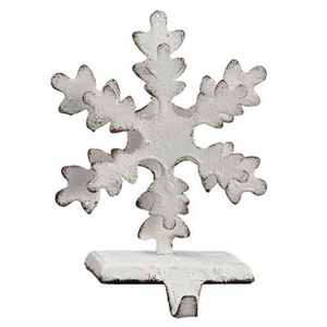 Support de chaussette de Noël élégant en métal en forme de flocon de neige, crochet de cheminée en fer argenté pour décoration intérieure, accessoire festif - Product Image 2