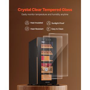 33L elettrico sigaro Humidor Cabinet 250 conteggi temperatura di raffreddamento controllo legno cedro spagnolo scaffali cassetti 4 strati meccanici - Product Image 5