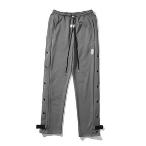 Pantalon de survêtement évasé personnalisé avec bouton latéral délavé à l'acide Streetwear ample Baggy jambe large pantalon de survêtement décontracté empilé - Product Image 1