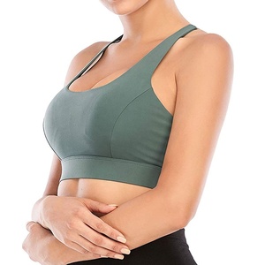Sujetador de yoga para gimnasio para mujer con logotipo personalizado, Sujetador deportivo de alto impacto para ejercicio, entrenamiento sin costuras y de talla grande (XL), Fitness, correr para mujer - Product Image 1